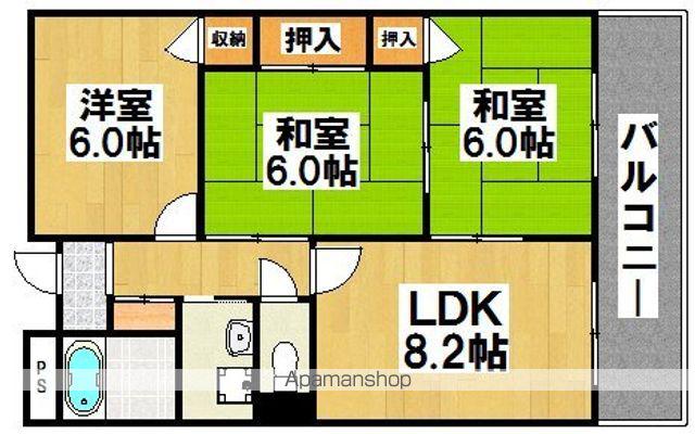 ニューメイト中百舌鳥(3DK/1階)の間取り写真