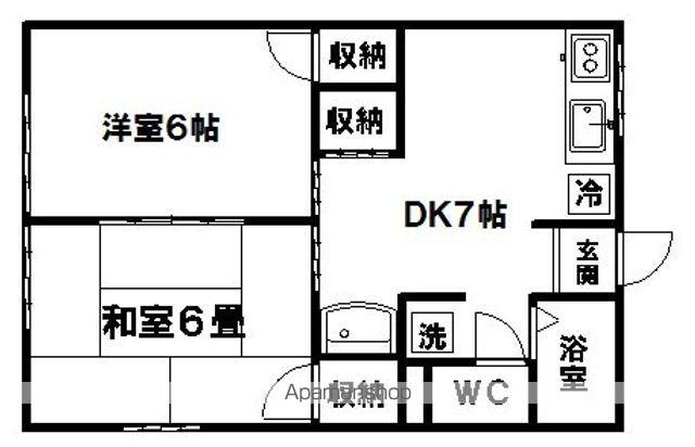 ビラ・マカベ(2DK/2階)の間取り写真