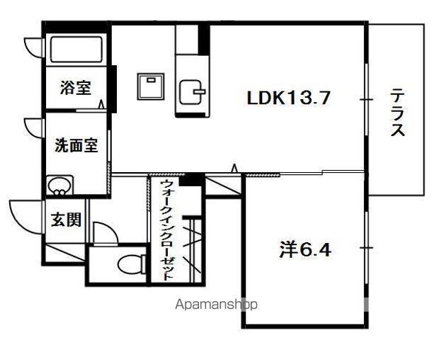 シャーメゾン相楽A(1LDK/1階)の間取り写真
