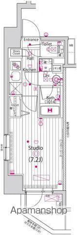 ガーラ・グランディ横濱関内(1K/9階)の間取り写真