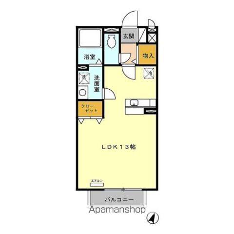 アーバンヒルズかしまⅡ(ワンルーム/2階)の間取り写真