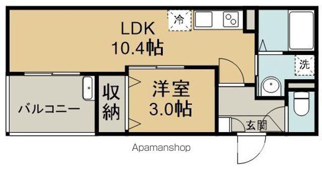 JACK MATOBA Ⅱ(1LDK/2階)の間取り写真