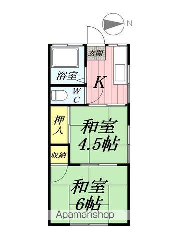 伊草ハイツ(2K/1階)の間取り写真