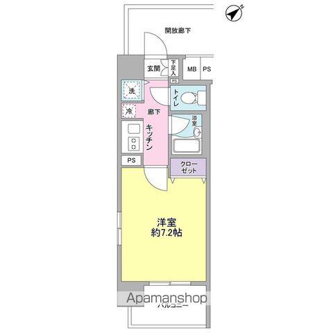 サンピエス河田町(1K/3階)の間取り写真