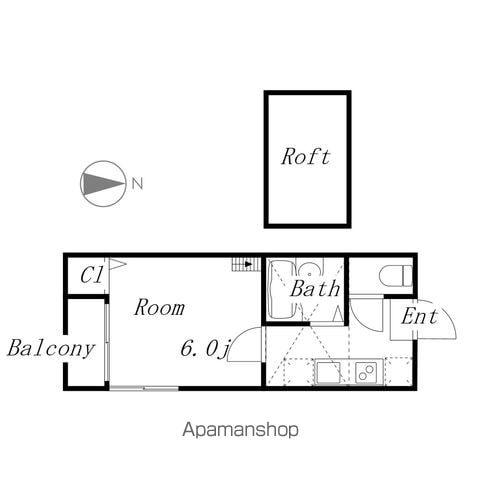 Iコーポ(1K/2階)の間取り写真