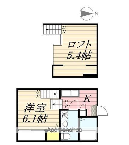 ハーモニーテラス筥松Ⅲ(1K/1階)の間取り写真