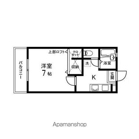 グレイスコートⅠ(1K/1階)の間取り写真