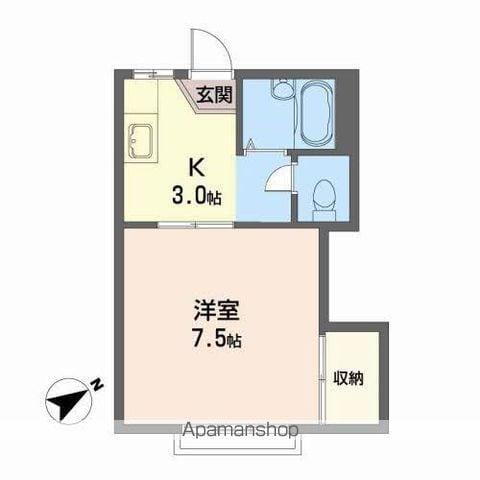 グランドール宮千代(1K/2階)の間取り写真