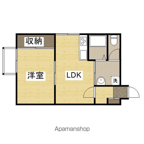 ビラ高須(1LDK/2階)の間取り写真