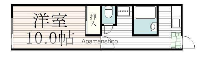 Gハウス E棟3なし(1K/2階)の間取り写真