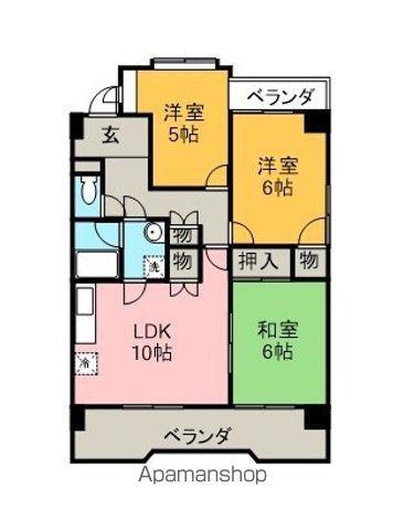 サニーコート寺田(3LDK/1階)の間取り写真