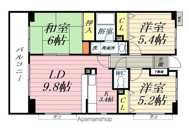 アルテール戸塚(3LDK/2階)の間取り写真