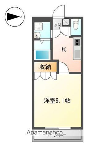 ポラリスシャイン(1K/2階)の間取り写真