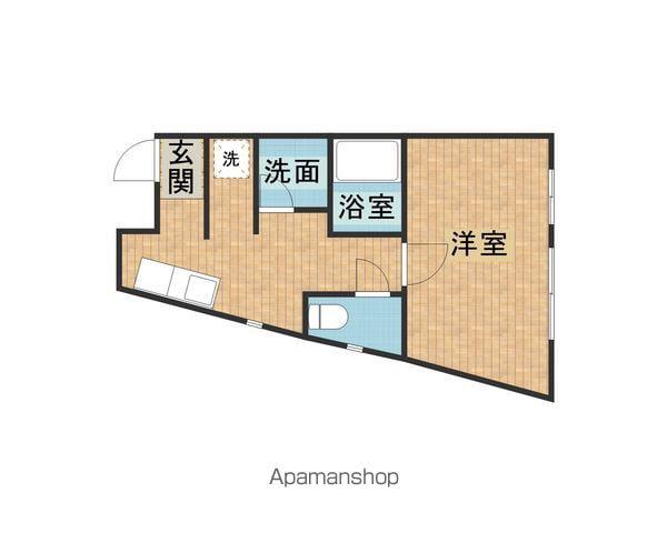 三津屋北アパート(1K/3階)の間取り写真