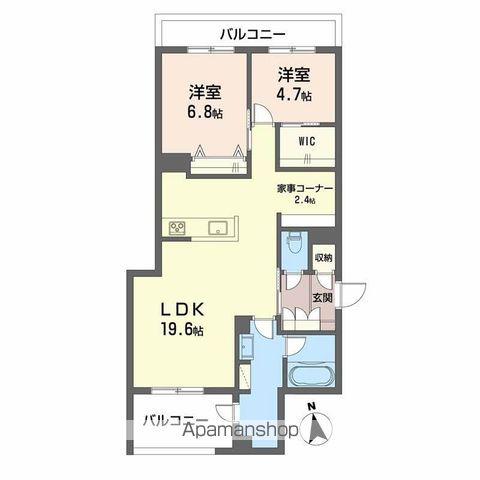 ベレオ安宅(2LDK/2階)の間取り写真