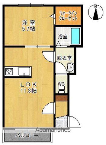 BELLE VILLE(1LDK/3階)の間取り写真