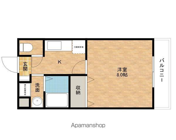 アバンウェルZENZO(1K/3階)の間取り写真