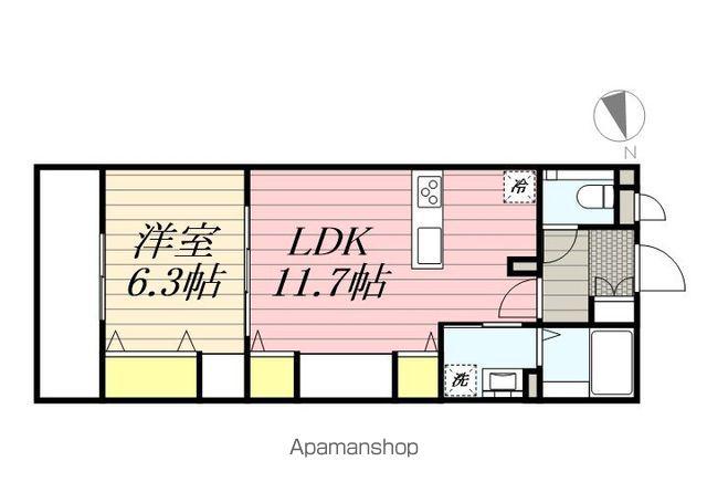 REGARO津田沼(1LDK/1階)の間取り写真