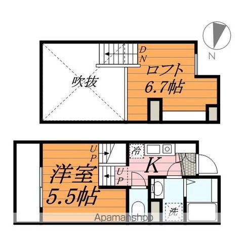 GLANZ新松戸(1K/1階)の間取り写真