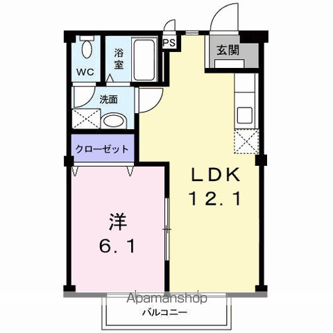 パストラル21(1LDK/1階)の間取り写真