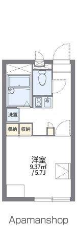 レオパレス新田町(1K/1階)の間取り写真
