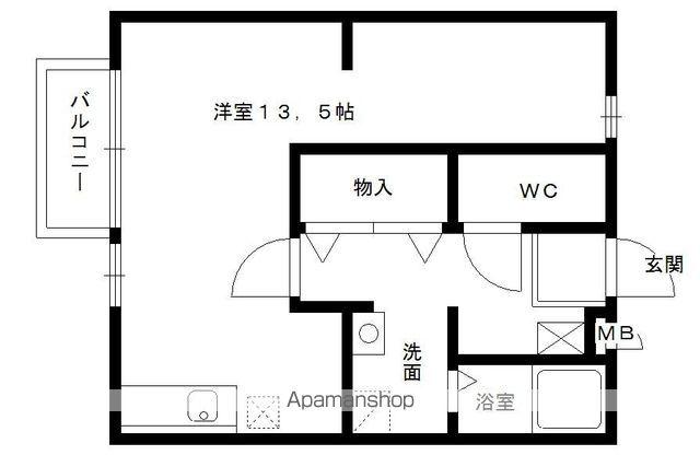 セジュールR・Y A棟(ワンルーム/3階)の間取り写真