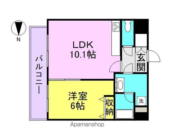 スタジオスクエア泉(1LDK/4階)の間取り写真