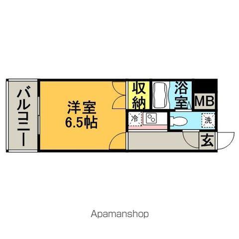 エステートモア博多グランA棟(1K/8階)の間取り写真