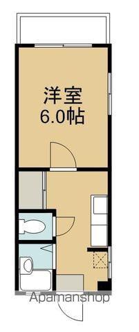 工藤ビル(1DK/3階)の間取り写真