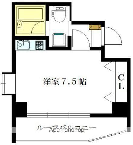 三鷹レジデンスあそ(ワンルーム/6階)の間取り写真