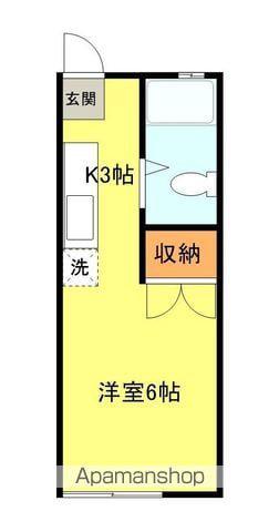 パナハイツHITOMI(1K/1階)の間取り写真