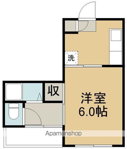 第二大澤コーポ(1K/3階)の間取り写真