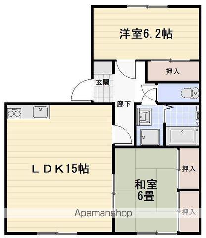 セジュール濱田Ⅰ(2LDK/2階)の間取り写真