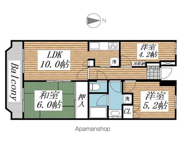 クレールメゾン(3LDK/4階)の間取り写真