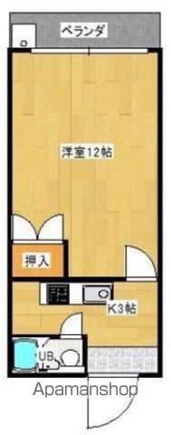 岩田マンション(1K/3階)の間取り写真