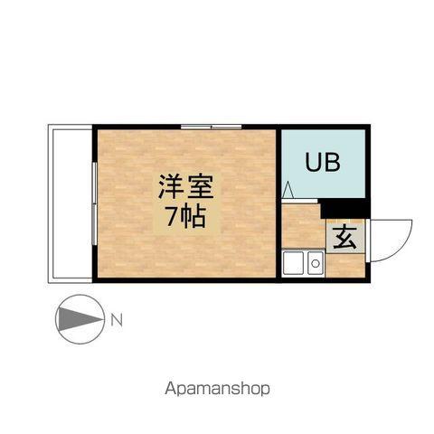 宮前平アールエーマンション(1K/2階)の間取り写真