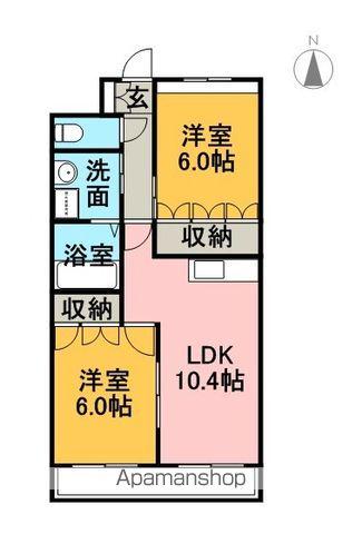 サンフォレスト星崎Ⅱ(2LDK/1階)の間取り写真