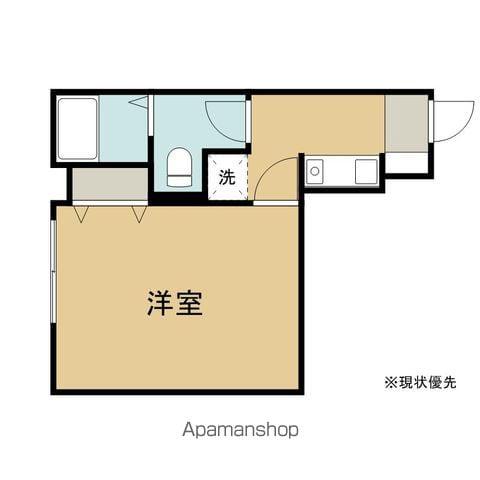 ノース HILLS(1K/2階)の間取り写真