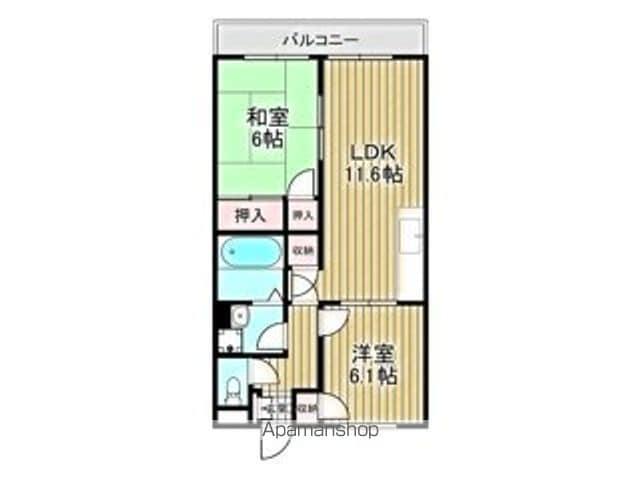 モアクレスト(2LDK/3階)の間取り写真