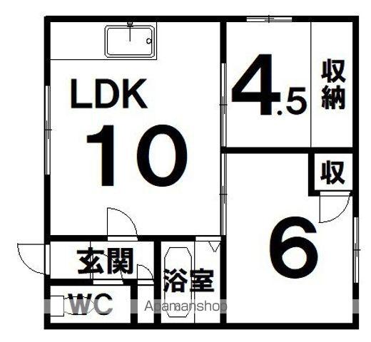 スターハイツ(2LDK/2階)の間取り写真