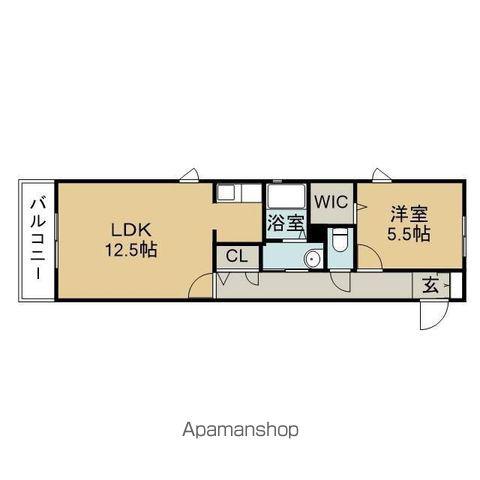 メルベーユⅡ(1LDK/2階)の間取り写真