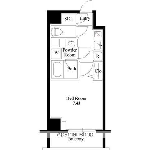 PASEO上野御徒町(1K/5階)の間取り写真