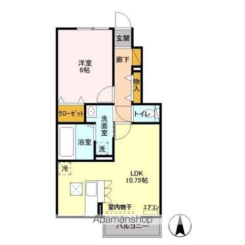 シャルマンルミエール(1LDK/1階)の間取り写真