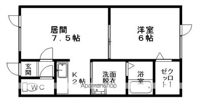 ベネッセⅣ(1LDK/1階)の間取り写真