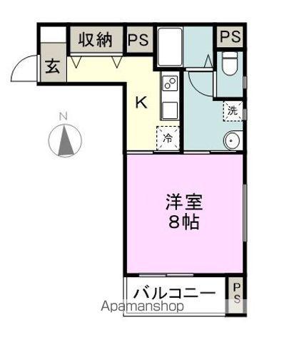 カリーナレジデンス(1K/1階)の間取り写真