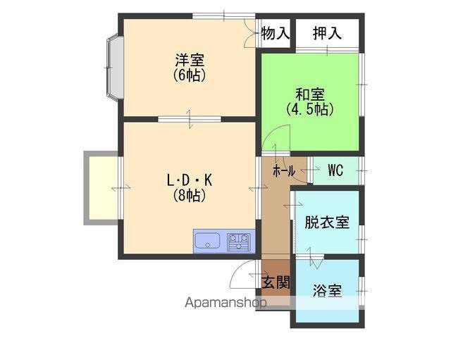 シティコート蔵(2DK/2階)の間取り写真