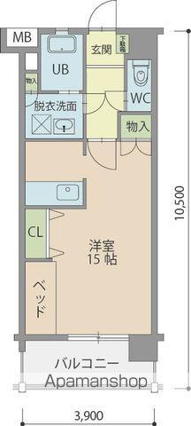 ミルフィーユ90(ワンルーム/9階)の間取り写真