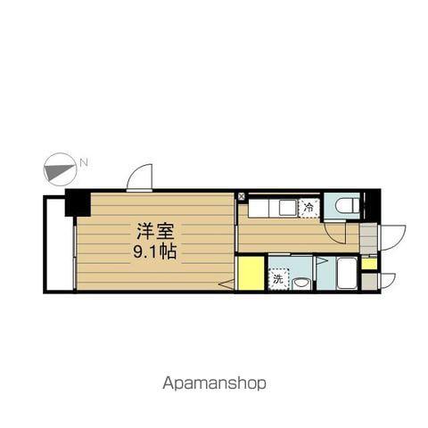 スカイヒルズ(1K/2階)の間取り写真