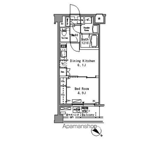 パークアクシス板橋(1DK/3階)の間取り写真