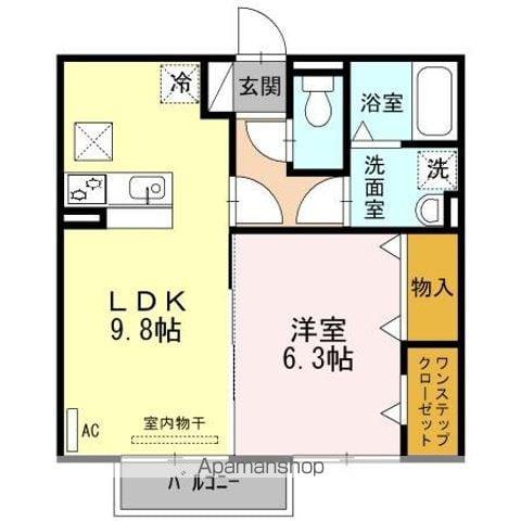 カーサエスペランサ(1LDK/1階)の間取り写真